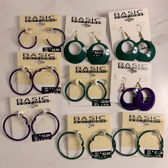 9pc Hoop Earrings Variety Set - Picture 1 of 5